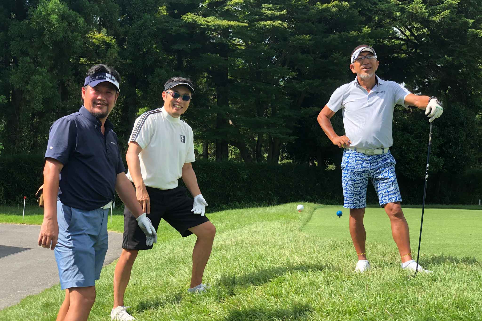 ゴルフサークルセブンエイトの森田さんと今西さんと黒木さん