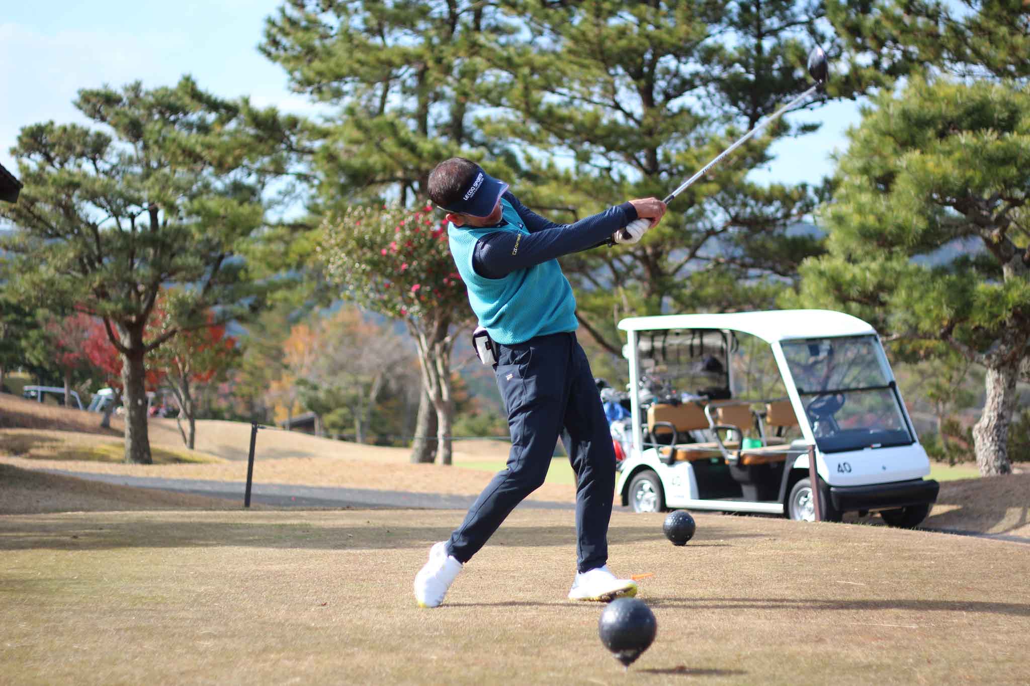 関西ゴルフサークル セブンエイトの森田雅直さんのドライバーショット